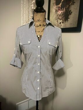 EXPRESS Classic Striped Button-Up Shirt - NWT